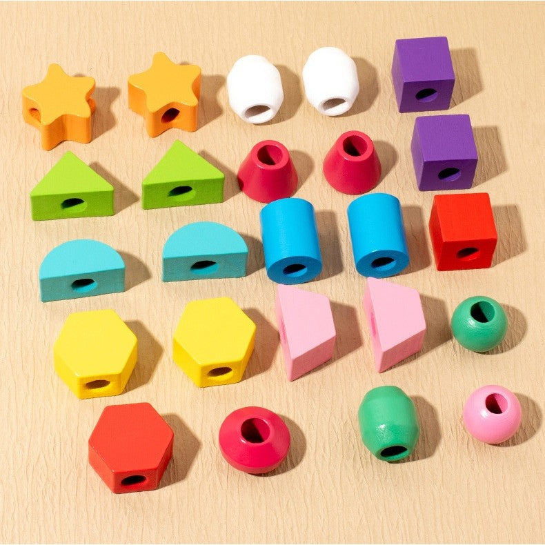 Jucarie Montessori de Sortat, Vivimall, din Lemn, Forme Geometrice,+3 Ani, 25 de Piese, 21.5 x 16 x 3 cm, Multicolor - vivimall.ro