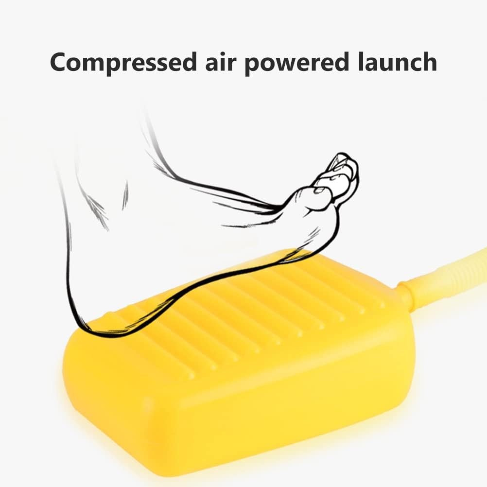 Jucarie pentru Copii, Vivimall, Lansator de Rachete cu Piciorul, Un Lansator, 3 Rachete Fara Lumini, 3 Aircrafts, 42x36 cm, Multicolor - vivimall.ro