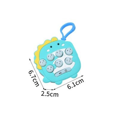 Jucarie pentru copii portabila Vivimall, joc Gopher, cu lumini si muzica, tip breloc, model dinozaur, material silicon si ABS, albastru - vivimall.ro