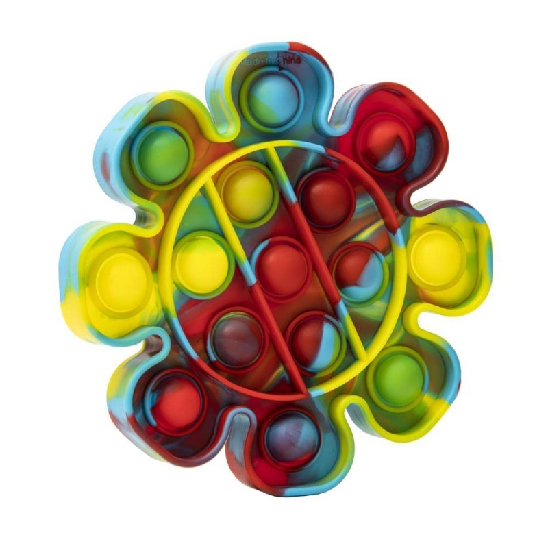 Jucarie Pop it Now & Flip it, Push Bubble Floare Multicolor Model 1 - vivimall.ro