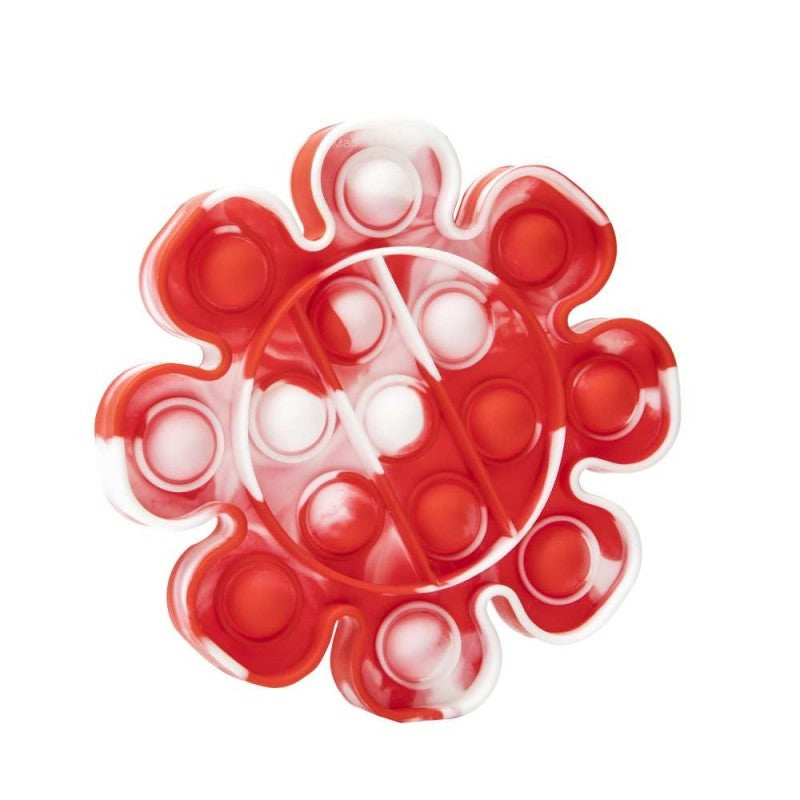 Jucarie Pop it Now & Flip it, Push Bubble Floare Multicolor Model 1 - vivimall.ro