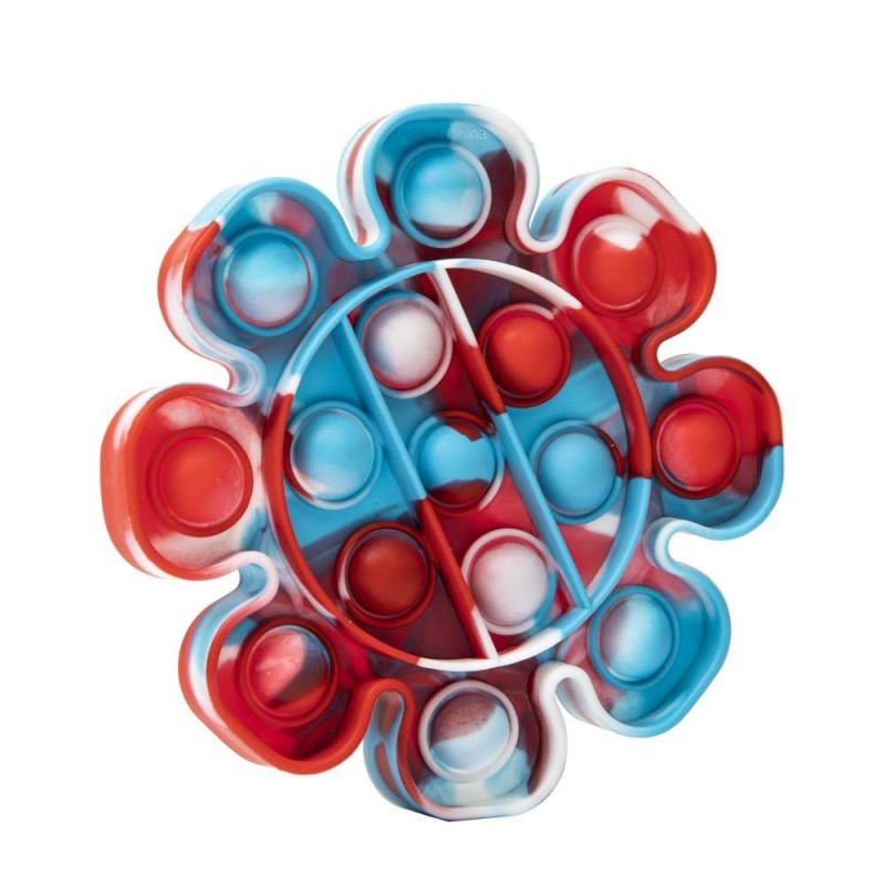 Jucarie Pop it Now & Flip it, Push Bubble Floare Multicolor Model 1 - vivimall.ro