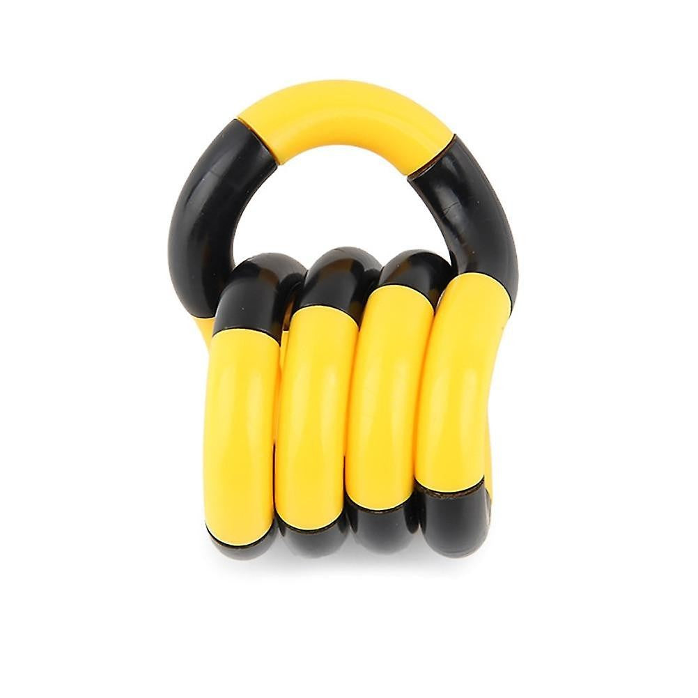Jucarie senzoriala antistres, Fidget Twist cu miscari infinite de decompresie, Galben/Negru - vivimall.ro