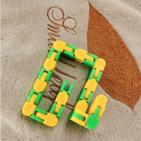 Jucărie Senzorială Antistres Vivimall - Puzzle de Îmbinat Tip Șarpe, 24 Piese, +3 Ani, Galben/Verde - vivimall.ro