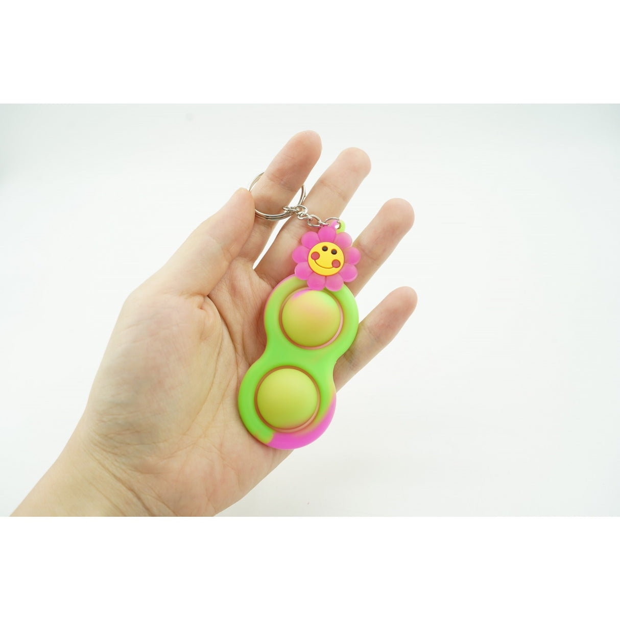 Jucarie Senzoriala Antistres, Simple Dimple, Breloc 2 Bulinute, Multicolor - vivimall.ro