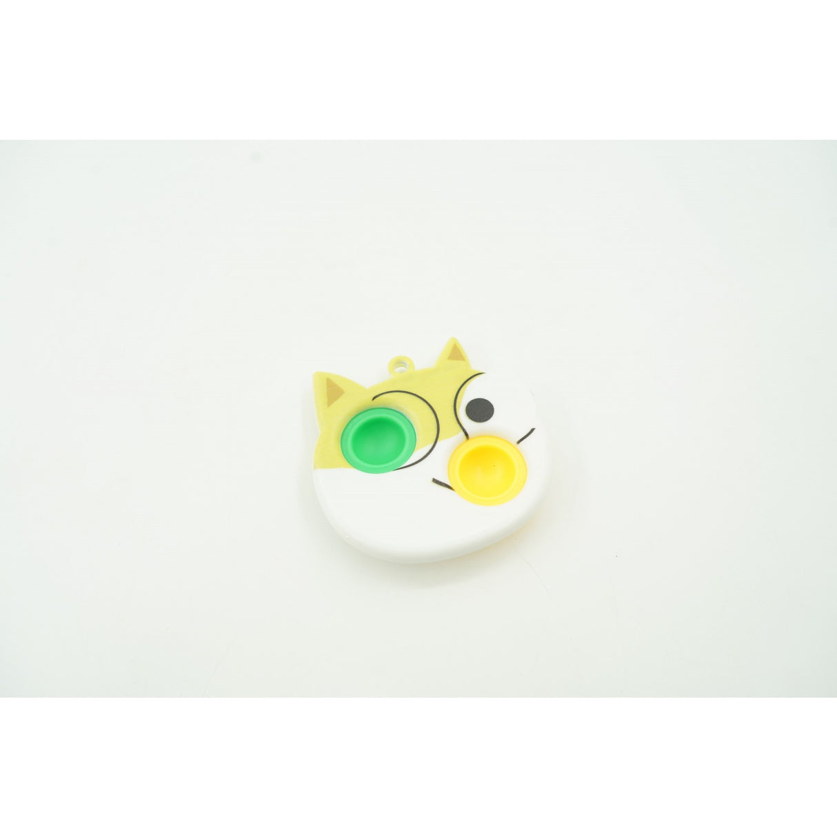 Jucarie senzoriala antistres, Simple Dimple, Breloc cu 2 bulinute, Pisicuta, Multicolor - vivimall.ro