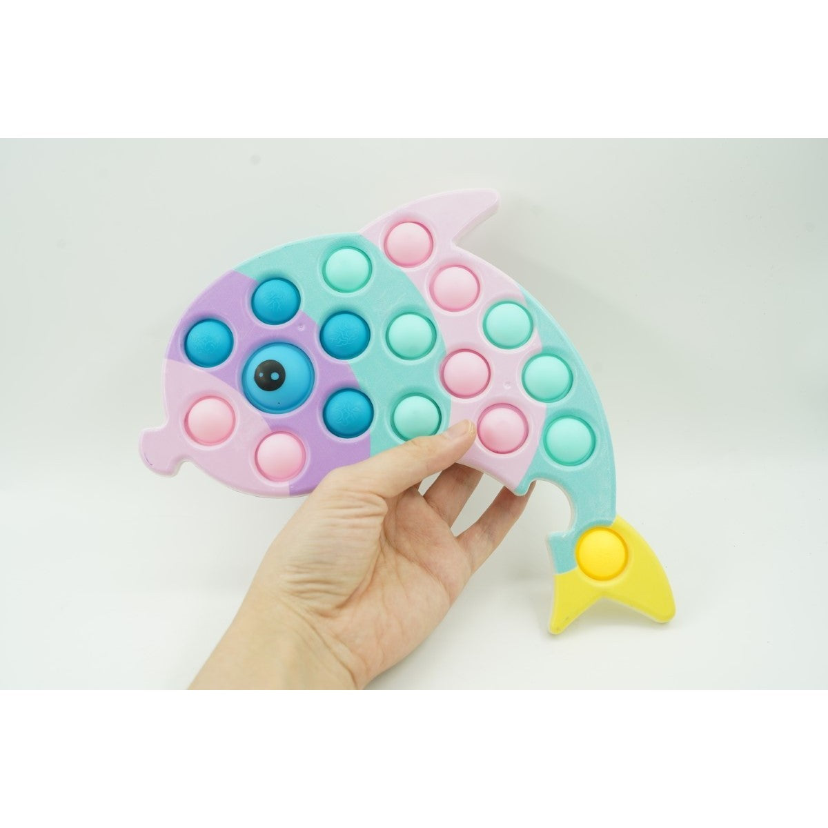 Jucarie senzoriala antistres, Simple Dimple, Delfin, Macarons,Vivimall - vivimall.ro
