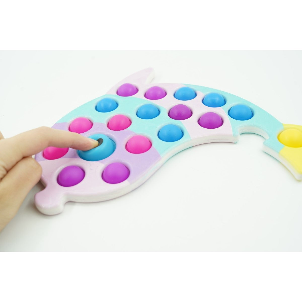 Jucarie senzoriala antistres, Simple Dimple, Delfin, Multicolor - vivimall.ro