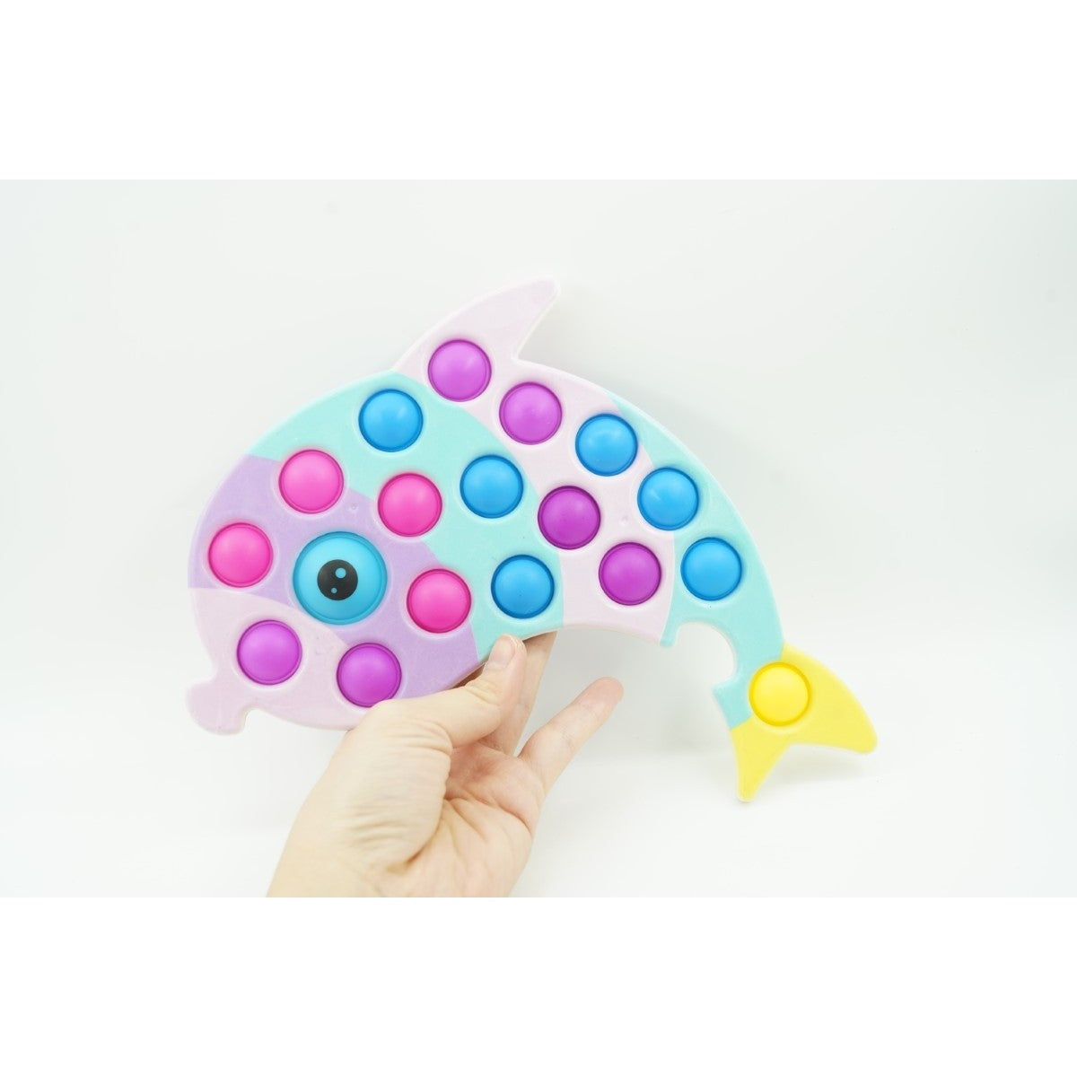 Jucarie senzoriala antistres, Simple Dimple, Delfin, Multicolor - vivimall.ro