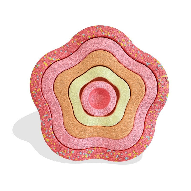 Jucarie Senzoriala de Echilibru, Flippy, Tip Stepping Stones, 5 Piese, din Spuma, pentru Miscare, Sarituri, Prindere, Diametru 28 cm, Model 1, Multicolor - vivimall.ro