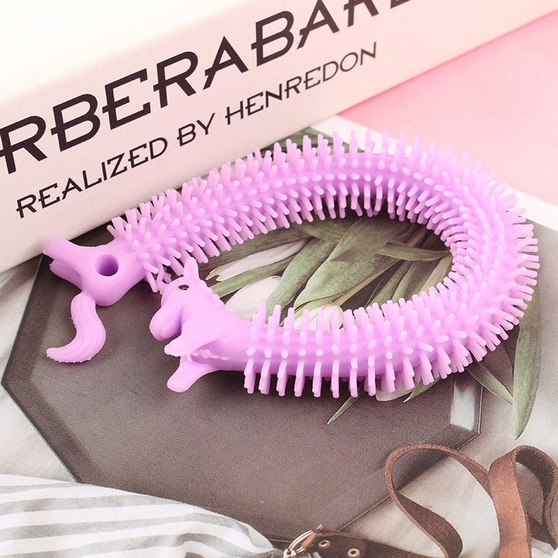 Jucarie senzoriala elastica Vivimall, Fidget Noodle, Antistres, Culori Random - vivimall.ro