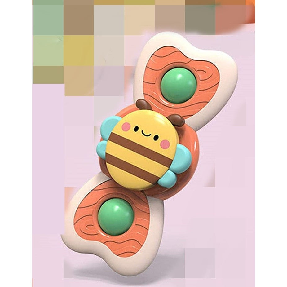 Jucarie Spinner pentru copii cu 2 laturi, Spinimals Premium Albina, Portocaliu - vivimall.ro