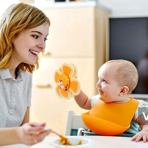 Jucarie Spinner pentru copii cu 4 laturi, Spinimals Premium Leu, Galben - vivimall.ro