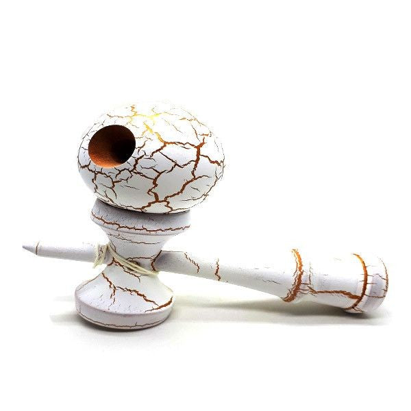 Kendama Ball Full Crack Auriu Lemn Fag Alb - vivimall.ro