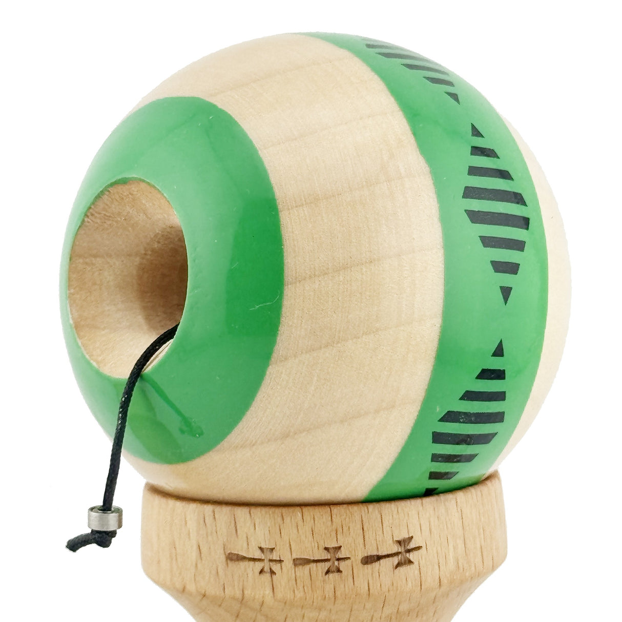 Kendama Originala X - FREQUENCY , Profesionala, Vivimall, din Lemn, 18 cm, Verde - vivimall.ro
