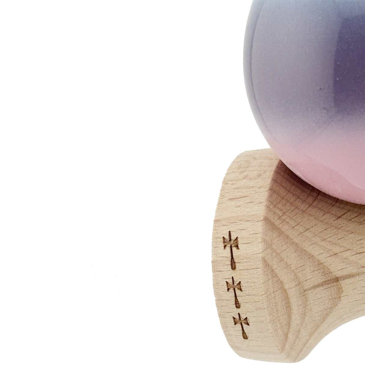 Kendama X Originala, Profesionala, Vivimall, Big Cups V2, Super Sticky Legendary Cupe Mari, Rulment Metalic cu Ata 55 cm, Albastru/Mov/Roz - vivimall.ro