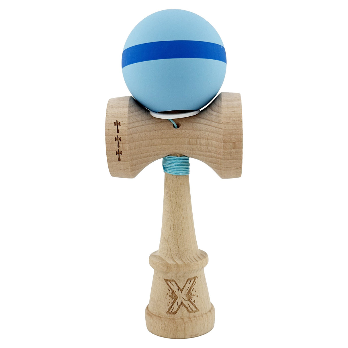 Kendama X Originala, Profesionala, Vivimall, Big Cups V3, Rubber Grip model bleu/albastru/bleu - vivimall.ro