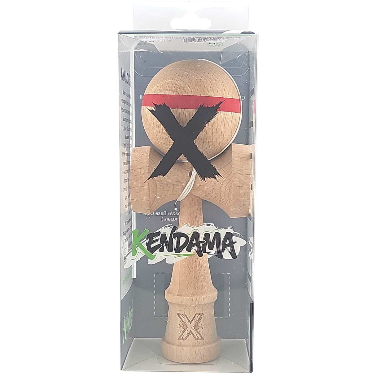 Kendama X Originala, Profesionala, Vivimall, din Lemn, 18 cm, Special, Model cu Dunga, Roz - vivimall.ro