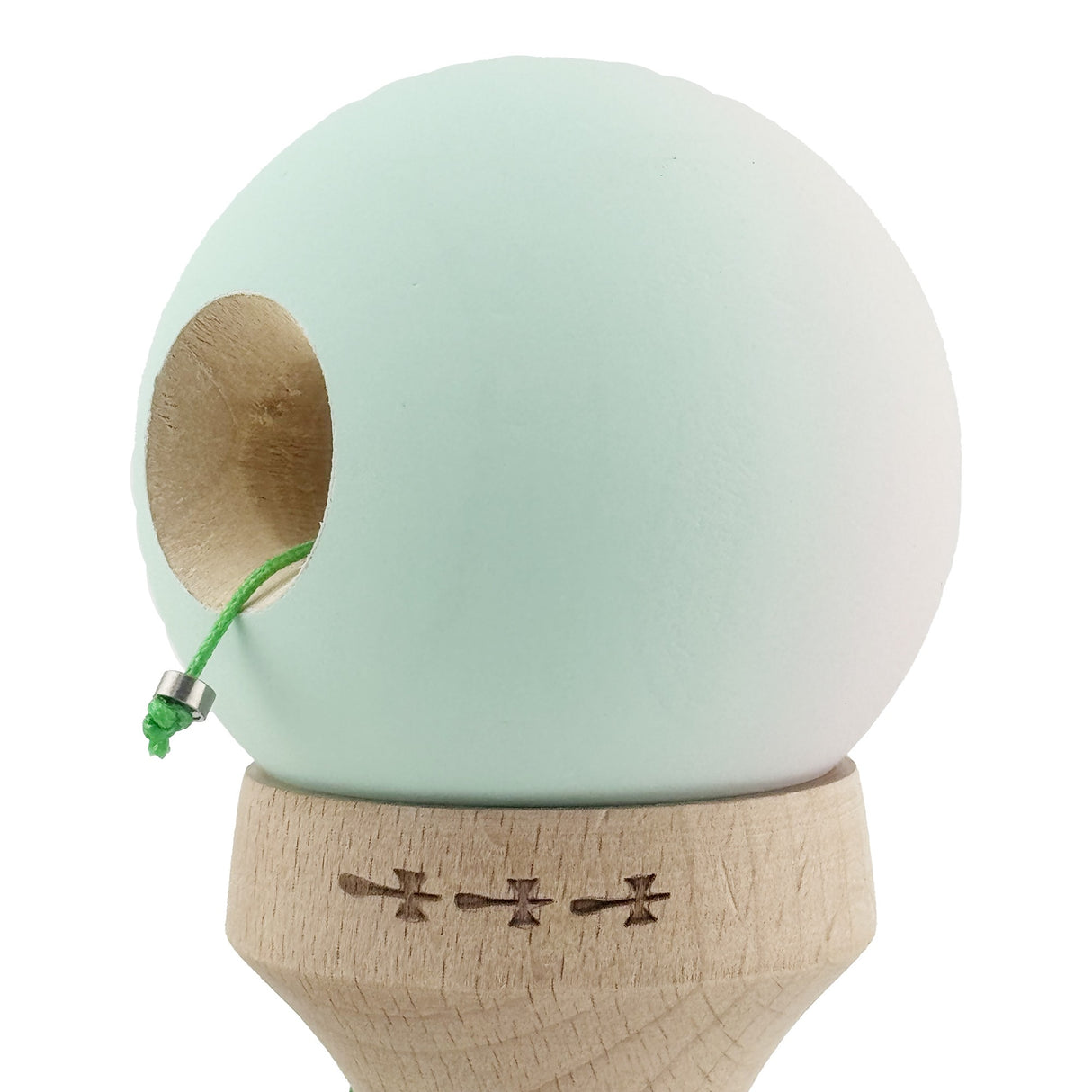 Kendama X Originala, Profesionala, Vivimall, Big Cups V3, Rubber Grip model Roz/Verde - vivimall.ro