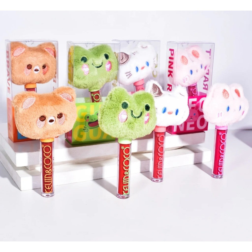 Luciu De Buze Cu Papusi De Plus | GlamyBear - vivimall.ro