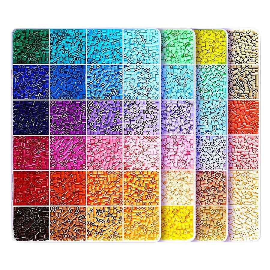 Kit de Margele Perle, Vivimall, Set DIY 3D din 96 de Culori, 8000 de piese, Instrumente pentru Margele Incluse, 2.6 mm in cutie, Multicolor - vivimall.ro
