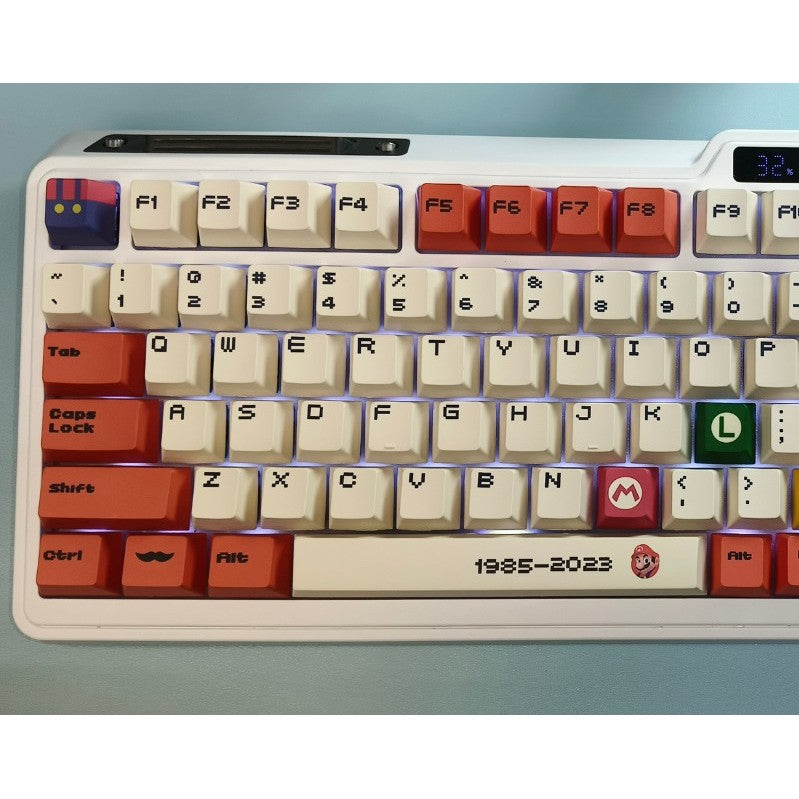 Kit Taste Super Mario, Vivimall, PBT Keycaps, Compatibil cu 99% dintre Tastaturile Mecanice, 124 Taste, Multicolor - vivimall.ro