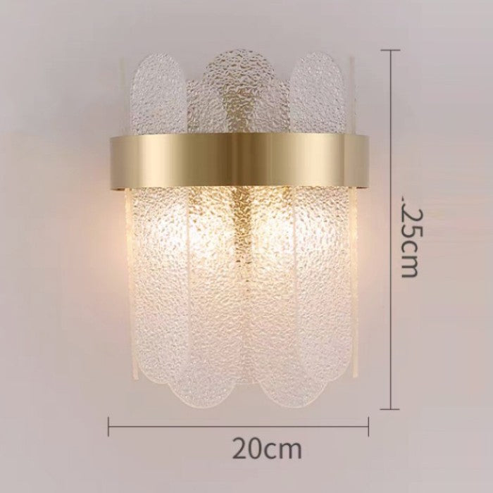 Lampa de Perete in Interior, Flippy, Lampa de Lux pentru Decor de Interior, Corp de Iluminat Tip aplica, din Inox Auriu si Cristal, Lumina Calda Rece Neutra, 25 x 20 cm, Ideal pentru Camere Mici si Medii, Auriu - vivimall.ro