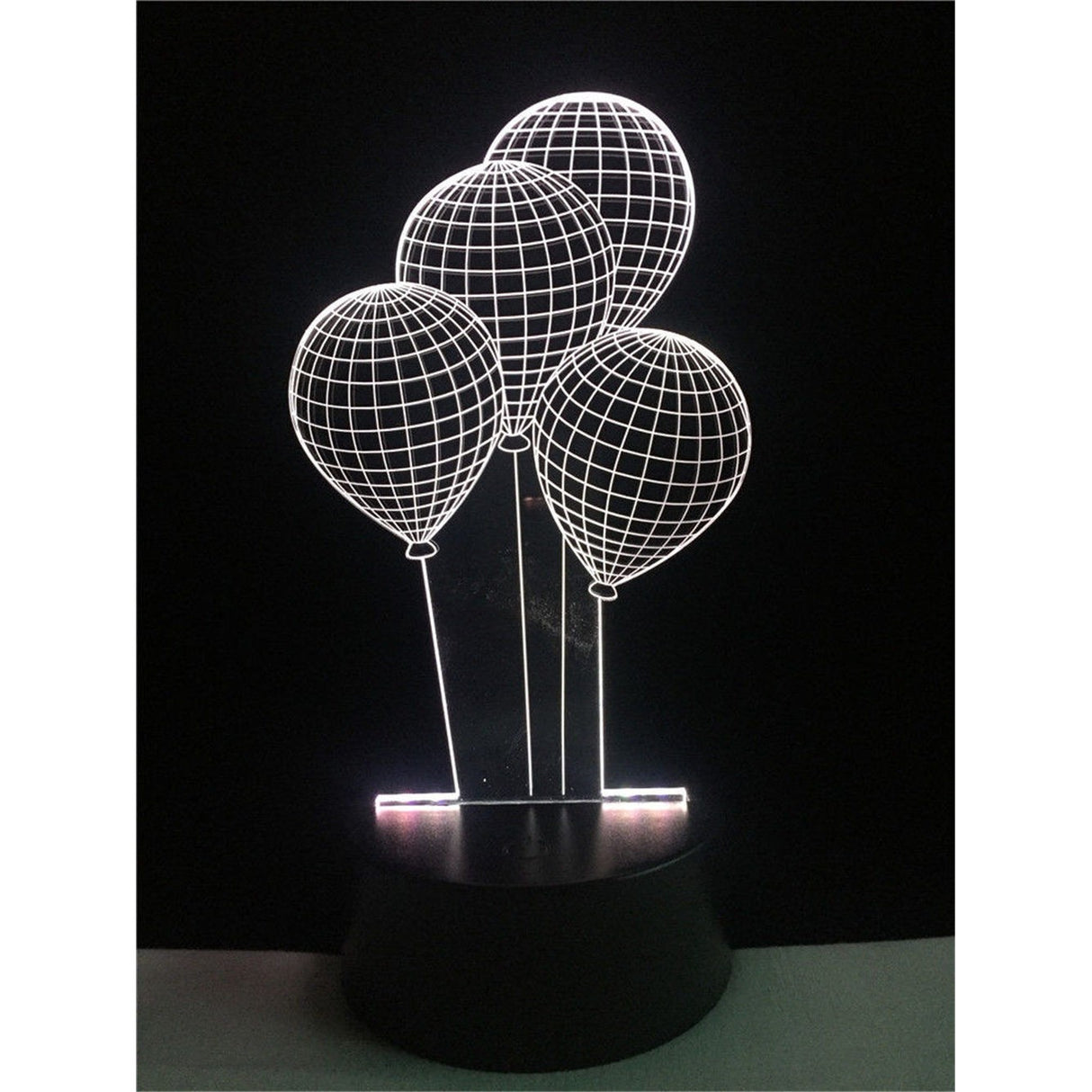 Lampa de Veghe cu Baterii/USB 3D Model Baloane Multicolor - vivimall.ro
