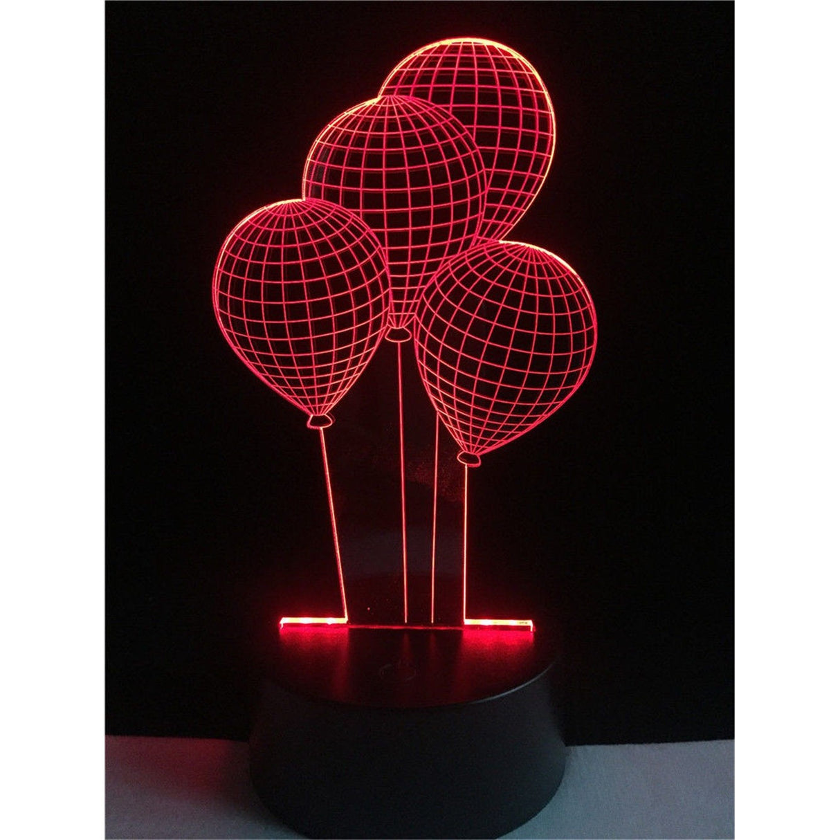 Lampa de Veghe cu Baterii/USB 3D Model Baloane Multicolor - vivimall.ro