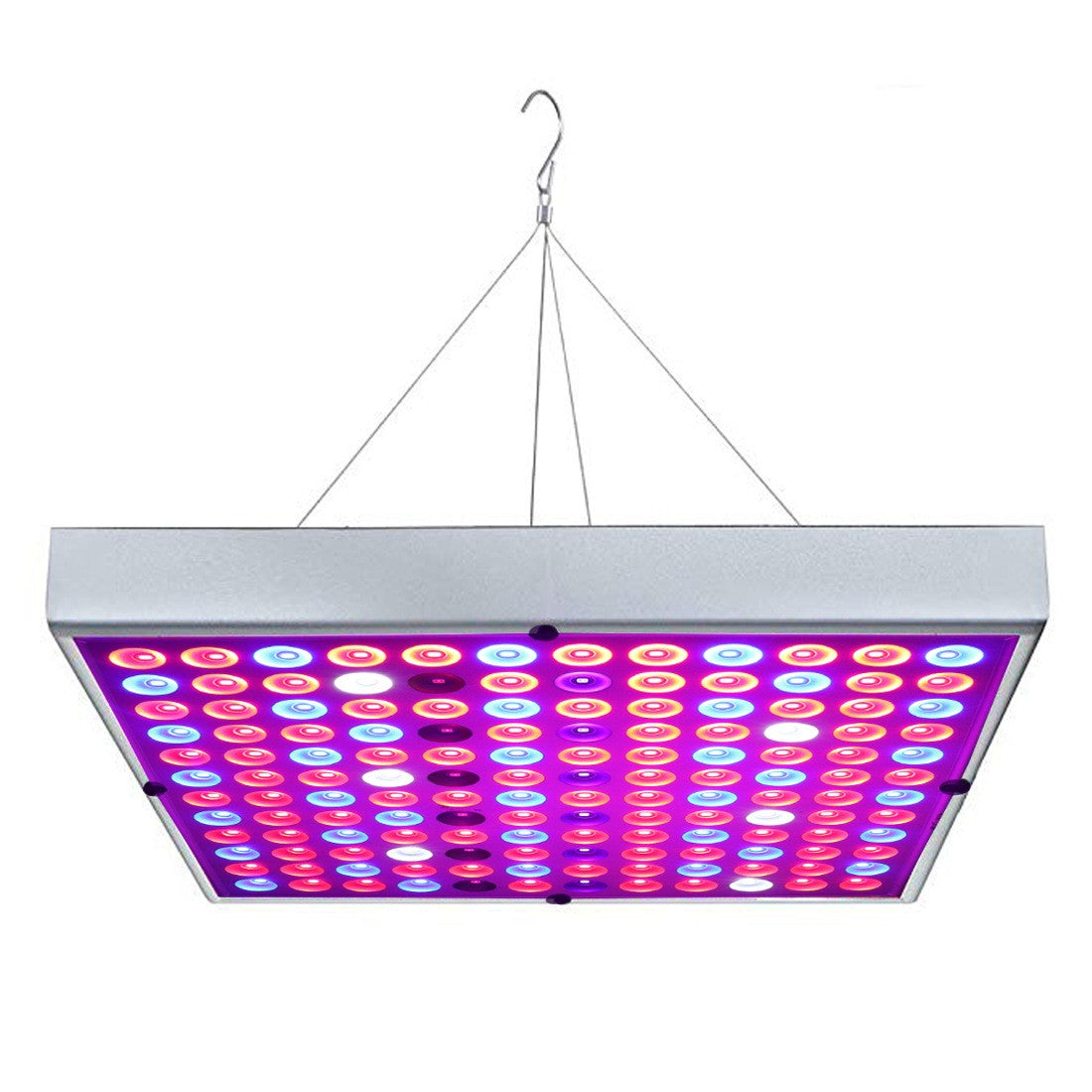 Lampa LED 45W Vivimall, pentru cresterea plantelor in interior, 225 de leduri, 165 leduri rosii, 60 albastre, 30 x 30 cm, multicolor - vivimall.ro