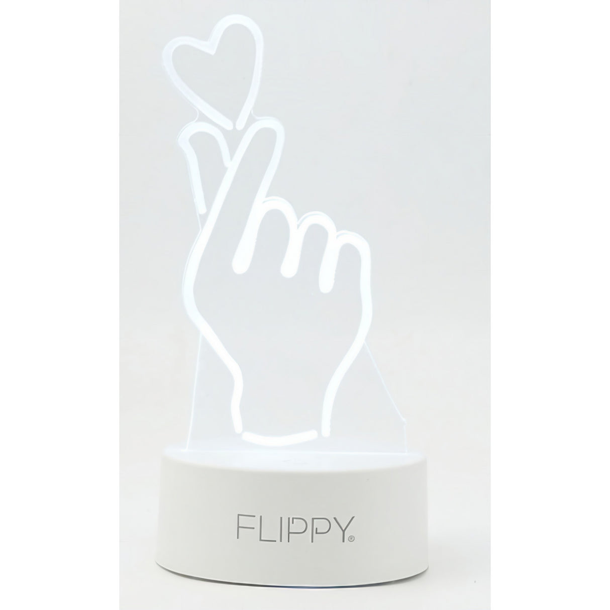 Lampa LED decorativa, Vivimall, 3D, Mana si Inima, din material acril si lumina multicolora, alb - vivimall.ro