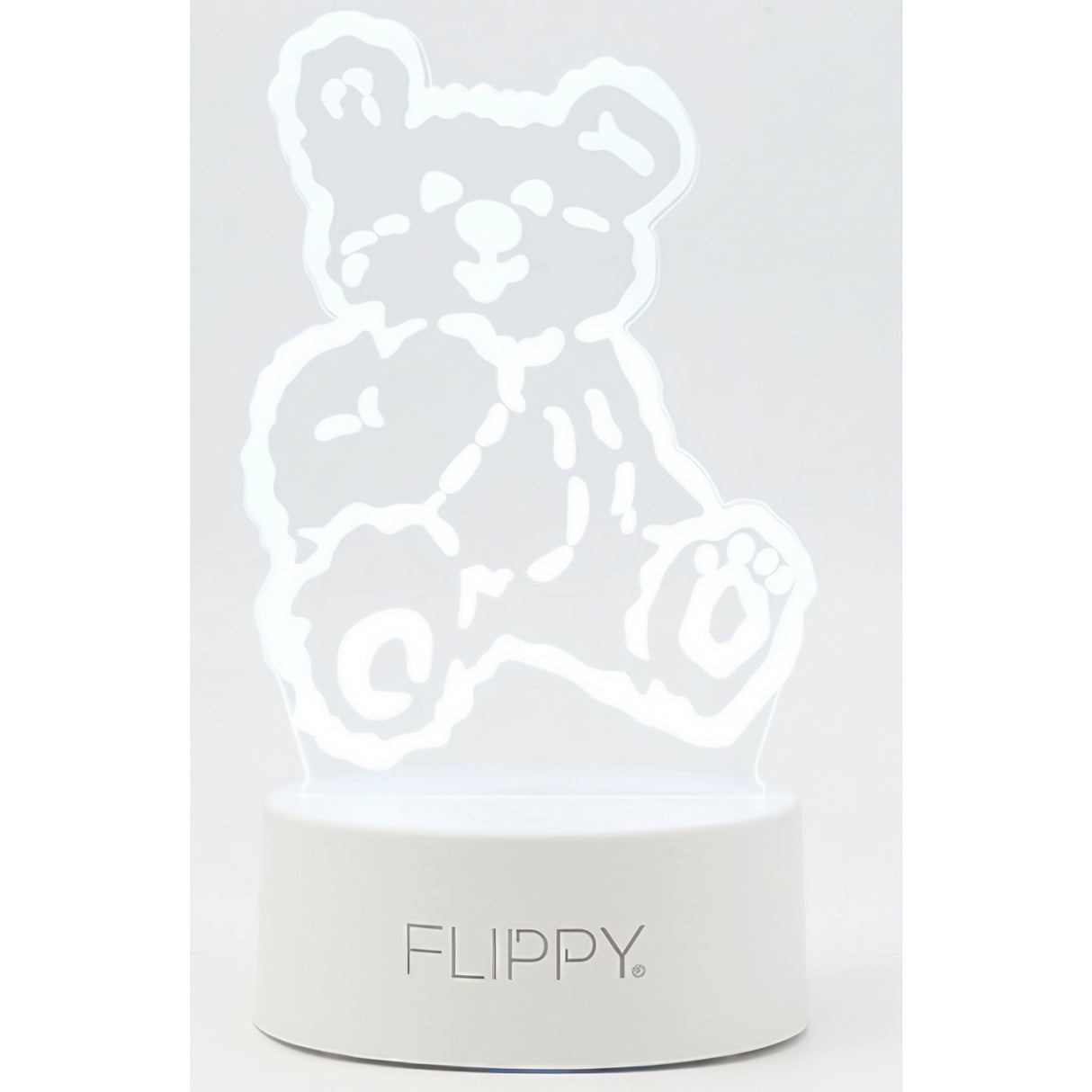 Lampa LED decorativa, Vivimall, 3D, Ursulet, cu telecomanda, doua moduri de alimentare USB si baterii, 20 cm inaltime, din material acril si lumina multicolora, alb - vivimall.ro