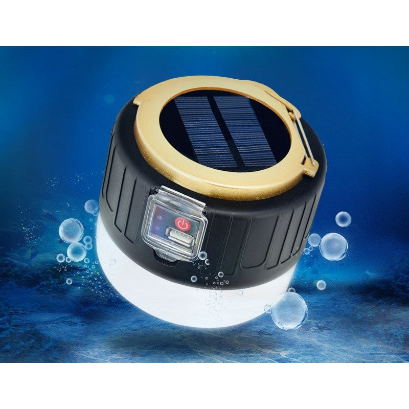 Lampa Portabila, Vivimall, Incarcare Solara + USB, Afisaj Inteligent al Bateriei, Raza de Actiune 32 mp, 6x9x11 cm, 3 Moduri, Negru - vivimall.ro