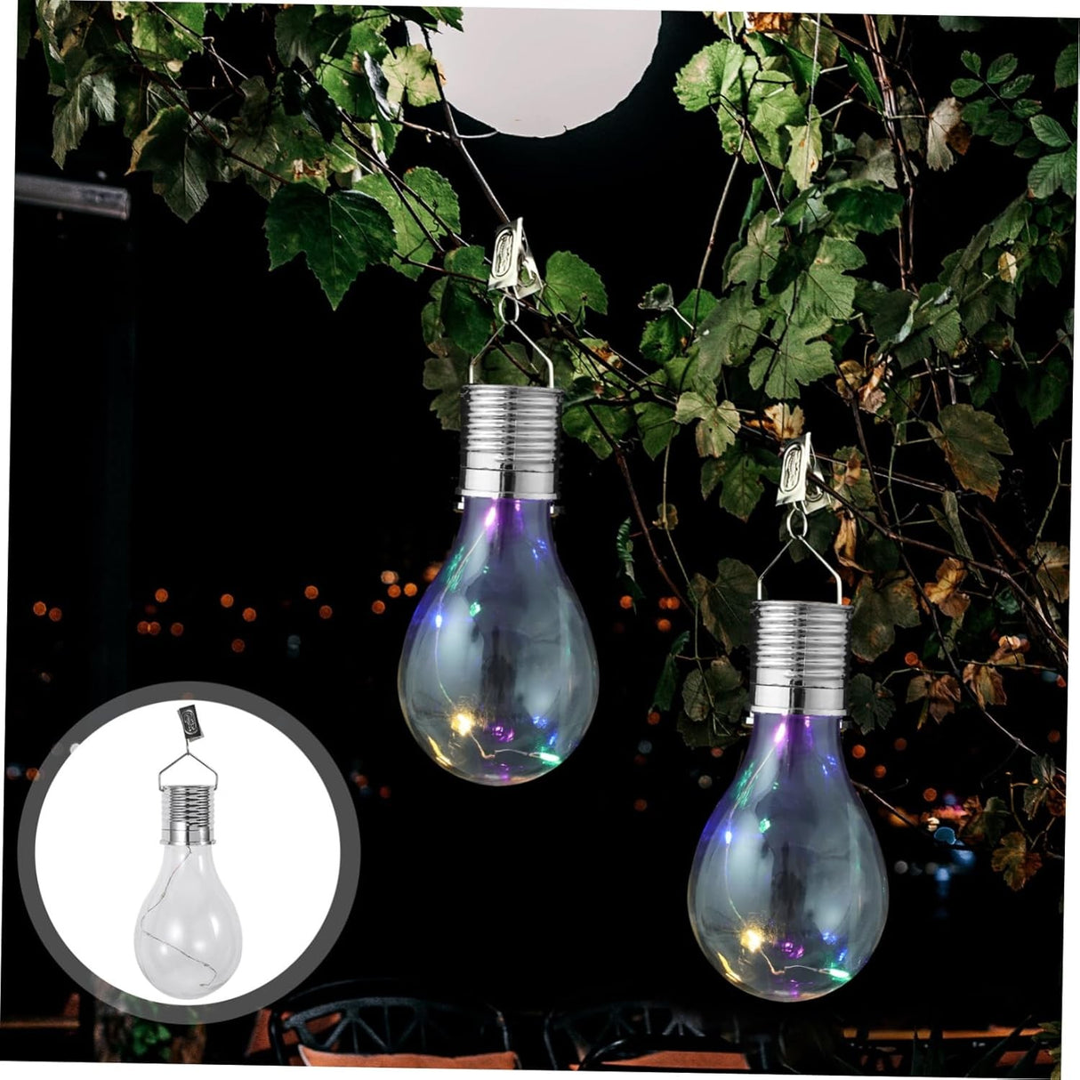 Lampa Solara LED, Vivimall, Model Bec, pentru Exterior, IP65, Lumina Multicolora, Transparent - vivimall.ro