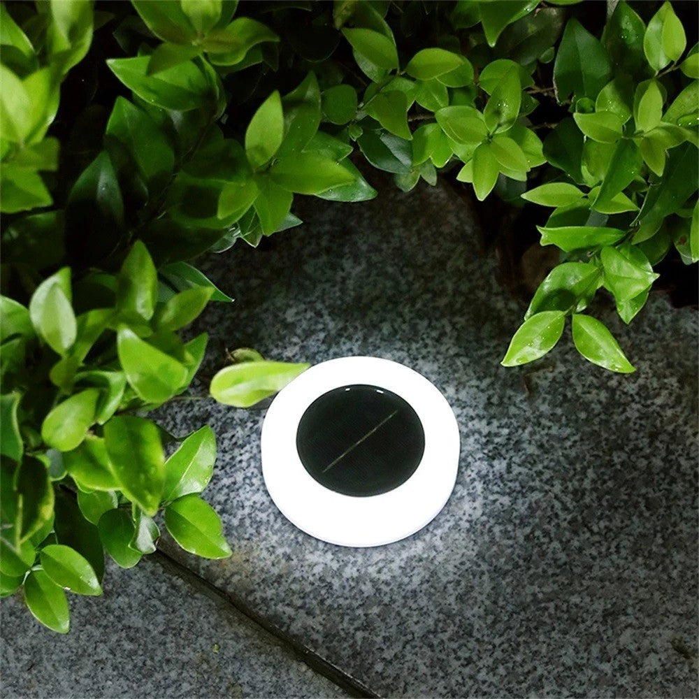 Lampa solara LED, sub forma de cerc, pentru gazon sau gradina, Rezistenta la apa, Vivimall, Alb rece - vivimall.ro