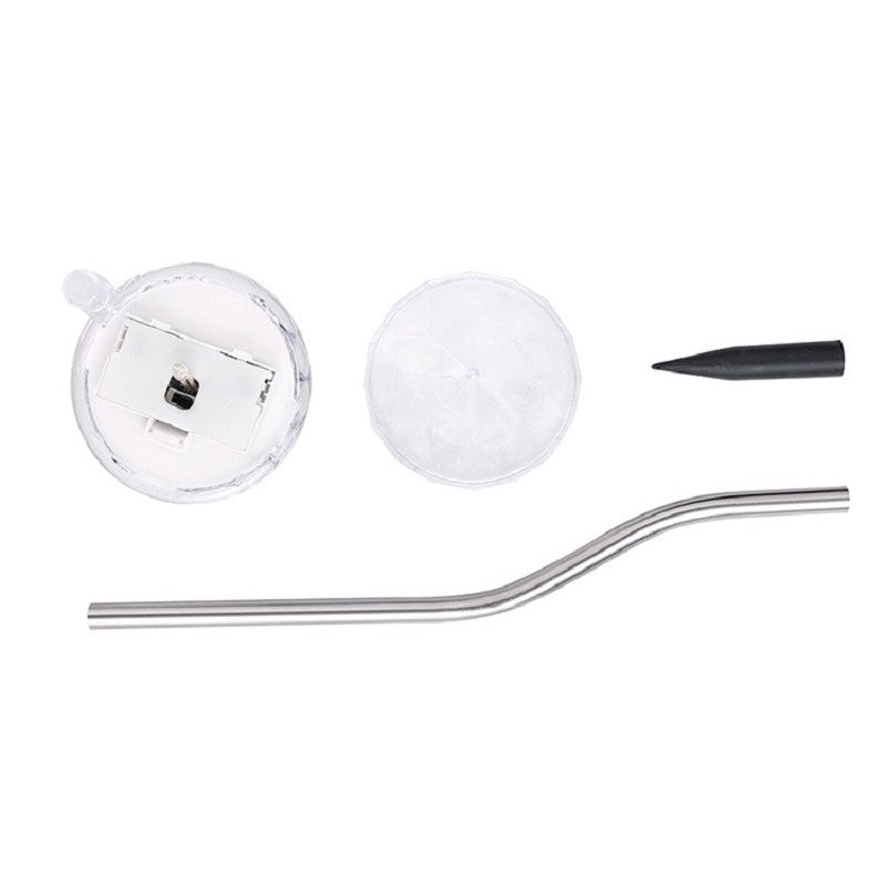 Lampa solara LED tip Diamant pentru gradina Vivimall, inaltime 30 cm, 2V, ABS, 600mAh, alb rece - vivimall.ro