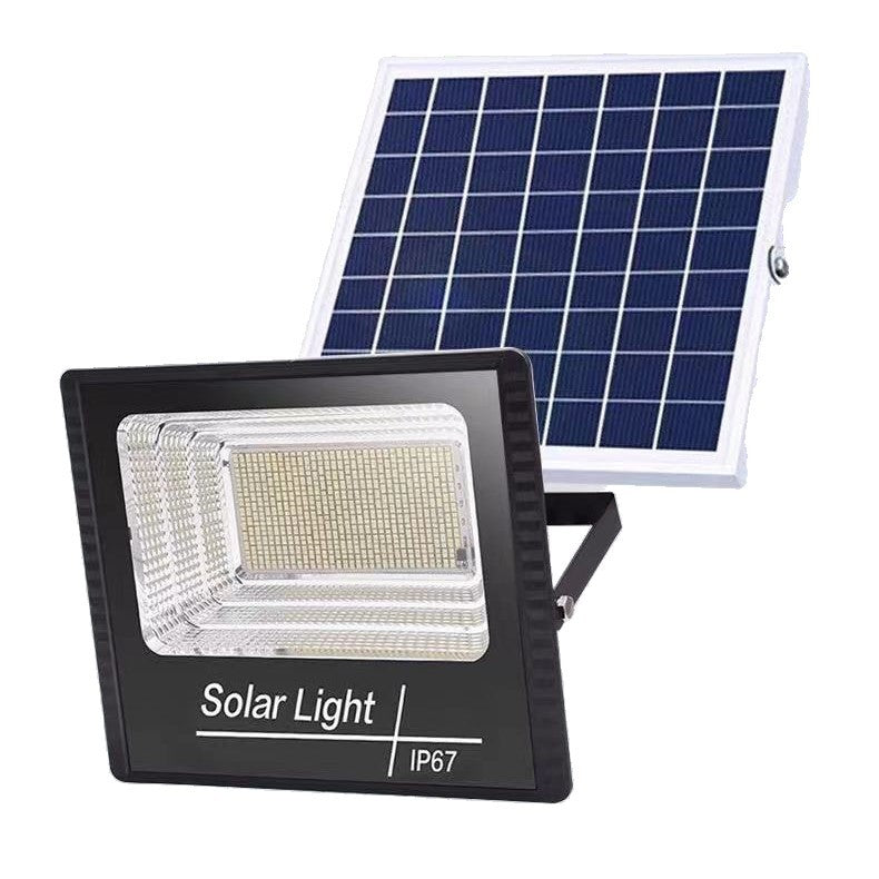 Lampă solară stradală, Vivimall, 100 LED, 30 W, cu panou solar, brat de montare inclus - vivimall.ro