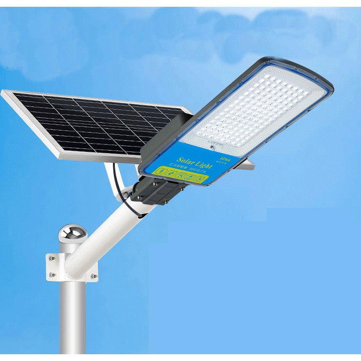 Lampa solara stradala Vivimall, IP66, senzor de lumina, 240 LED-uri SMD, 3200 lm, panou 35W, putere 400W, autonomie 12-16 ore, telecomanda, montare prin fixare, pentru strada sau gradina, finisaj mat, material ABS, 49 x 21 x 5.5 cm, gri - vivimall.ro