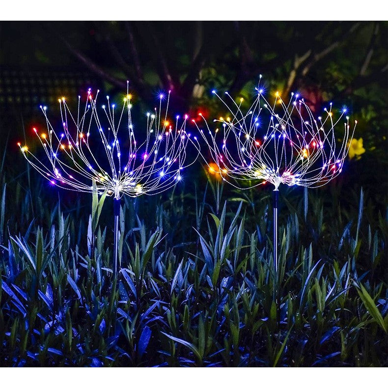 Lampa solara sub forma de artificii, 90 LED-uri, multicolor, Vivimall - vivimall.ro