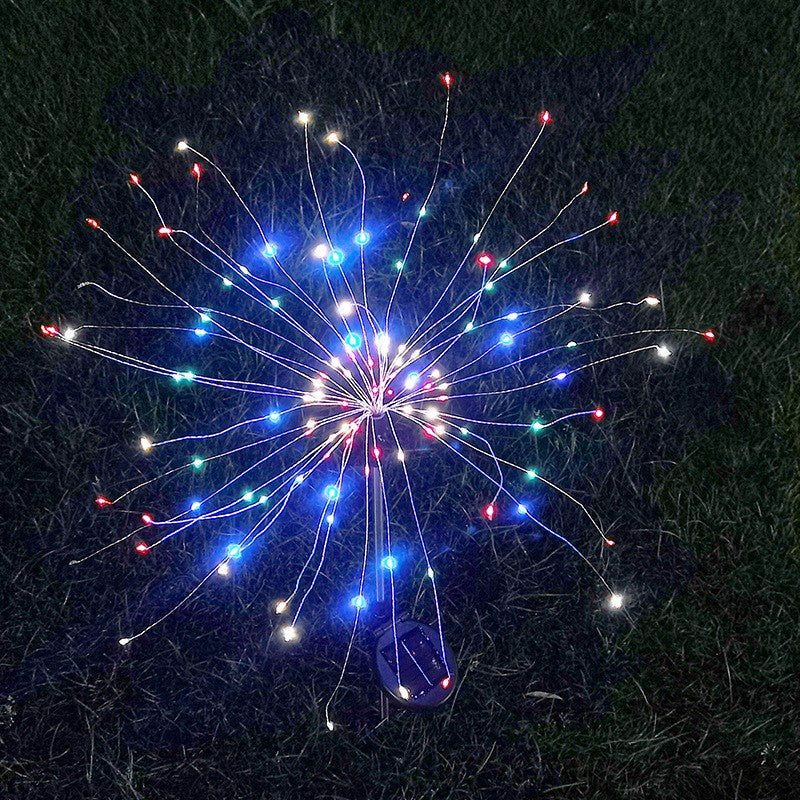 Lampa solara sub forma de artificii, 90 LED-uri, multicolor, Vivimall - vivimall.ro