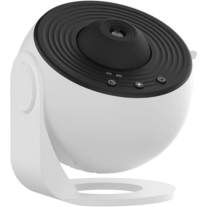 Lampa Tip Proiector Galaxie, Vivimall, pentru Dormitor, Tematica Cer Instelat, Model Glob, HD, Rotire 360 de Grade, 20 de Imagini, Incarcare USB, 10 W, 15x15 cm, Alb Negru - vivimall.ro
