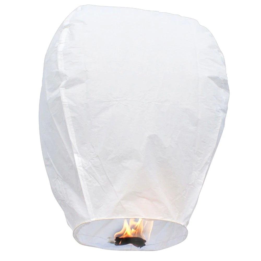 Lampion zburator, Vivimall, hartie biodegradabila, Alb - vivimall.ro