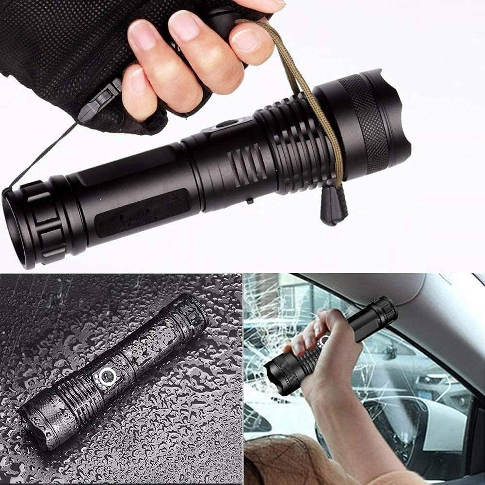Lanternă Vivimall P50 cu zoom telescopic, afișaj digital și ieșire magnetică Model 117 - vivimall.ro