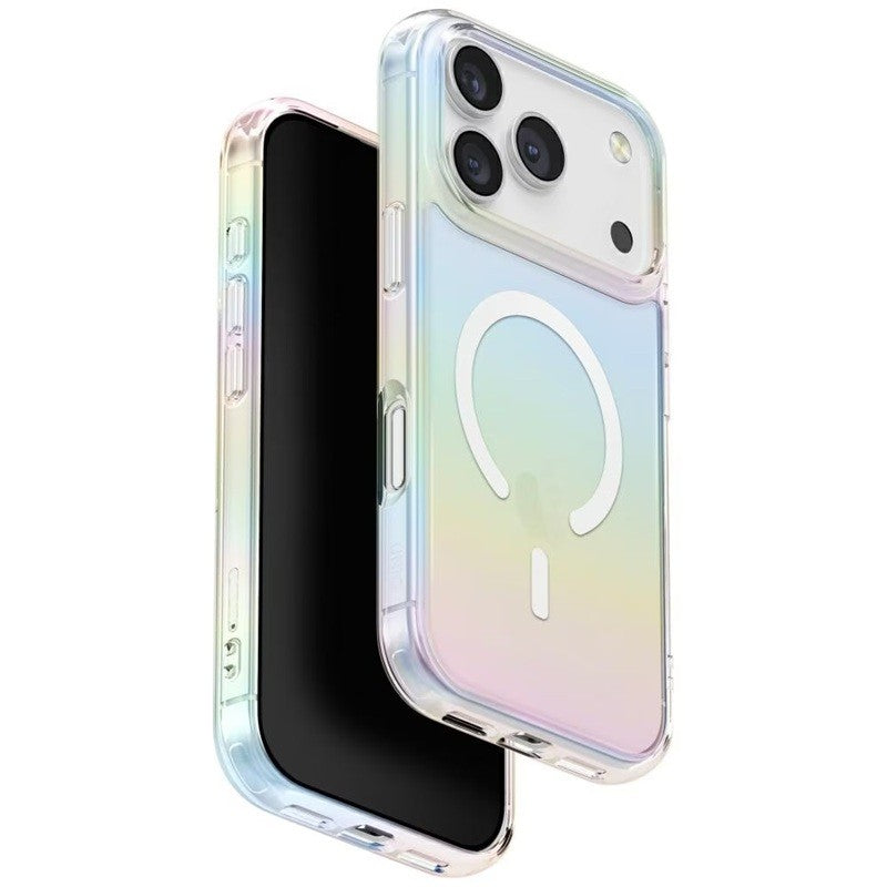 Husa Telefon, Vivimall, Compatibila iPhone 17 Pro Max, Model Cameleon, Magsafe, Schimbare Gradient de Culoare din Unghiuri Diferite, Multicolor - vivimall.ro