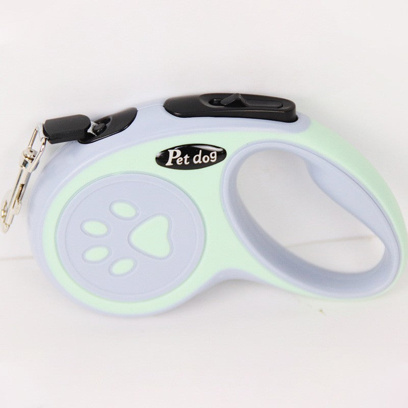 Lesa Automata Retractabila, Vivimall, pentru Caini, 5 m, 20 kg, ABS, Verde/Bleu, 8x12x4 cm - vivimall.ro