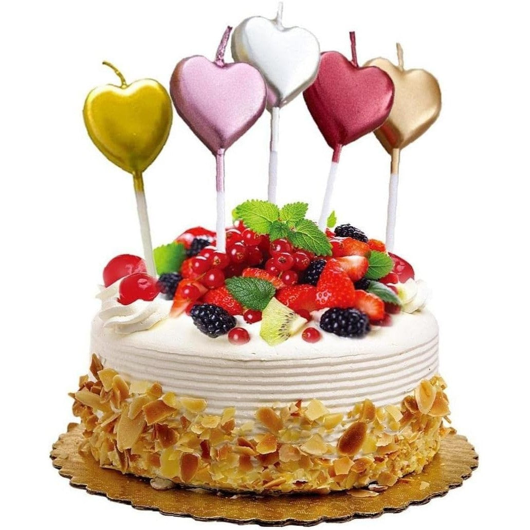 Lumanare de Tort, Vivimall, Model Inima, Party, 8.5 x 3 cm, Albastru - vivimall.ro