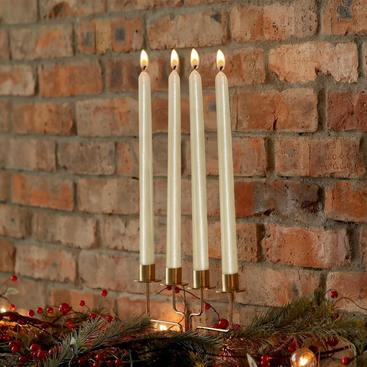 Lumanare Decorativa, Vivimall, pentru Masa, 25 cm, din Parafina, fara Fum, Ardere 7.5h, Alb - vivimall.ro