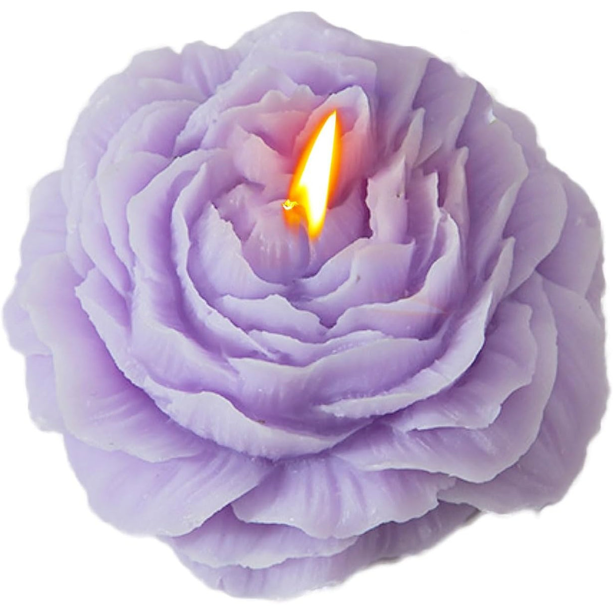 Lumanare Parfumata, Vivimall, Model Trandafir, Ardere 10h, 70 g, 7.5 x 3.5 cm, Parfum de Lavanda, Mov - vivimall.ro