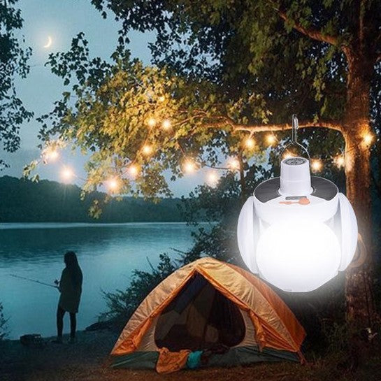 Lampa solara cu 25 LED-uri, pliabila, prindere carlig cu 5 moduri de iluminare, Vivimall - vivimall.ro