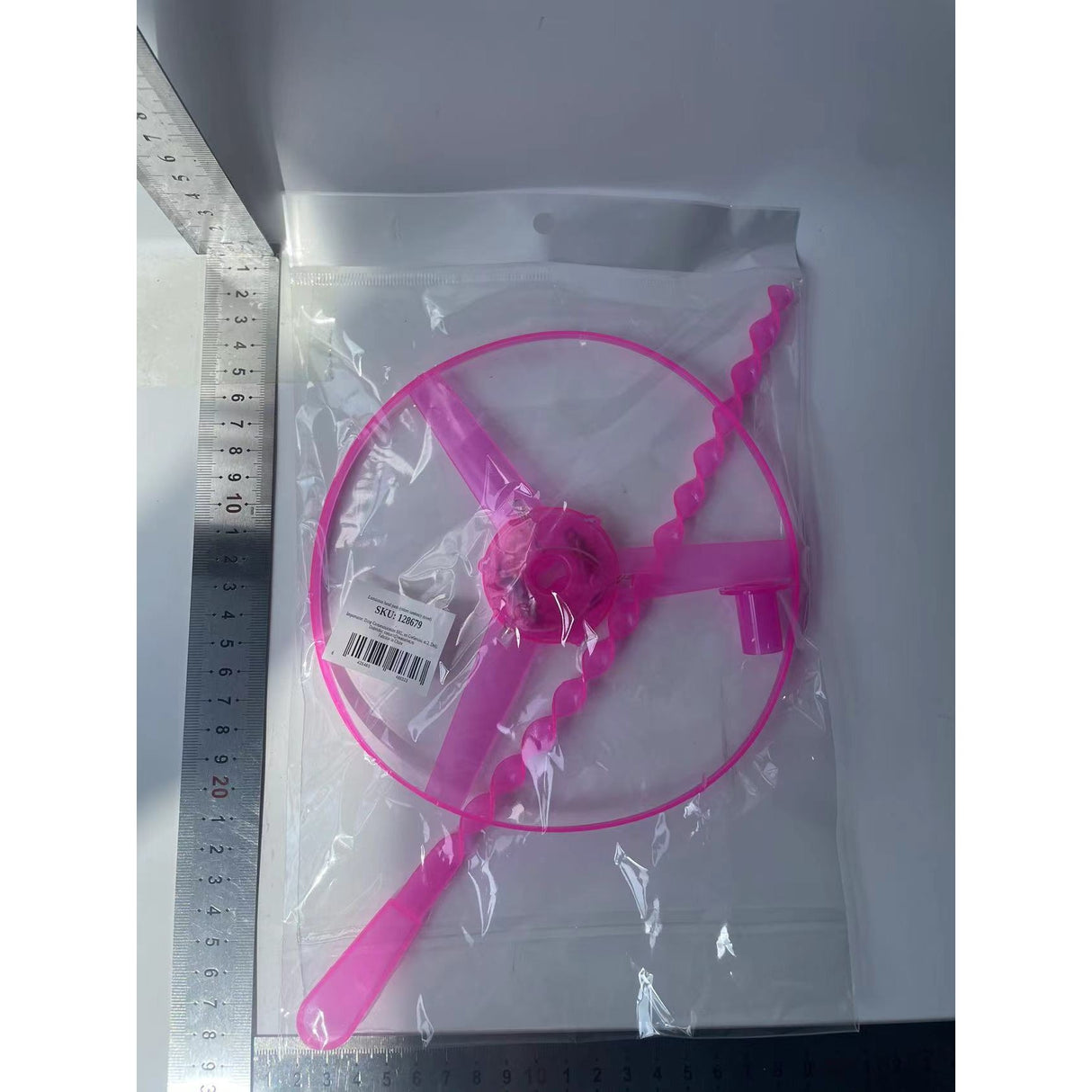 Jucarie Disc Zburator, Distractiv pentru Copii, Vivimall, Aruncator Manual din Plastic, cu Lumini, Roz - vivimall.ro